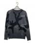 1piu1uguale3（ウノピュウノウグァーレトレ）の古着「カモ柄ウールニット」｜グレー×ブラック