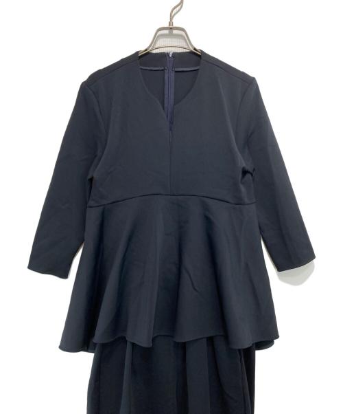 LE PHIL（ル フィル）LE PHIL (ル フィル) ストレッチナイロンオールインワン ネイビーの古着・服飾アイテム