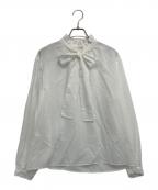 BALLSEYボールジィ）の古着「グロスアムンゼン フリルカラーリボンブラウス」｜ホワイト