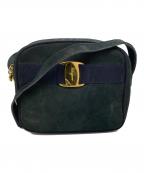 Salvatore Ferragamoサルヴァトーレ フェラガモ）の古着「ヴァラ ショルダーバッグ」｜ネイビー