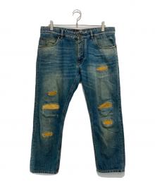 DOLCE & GABBANA（ドルチェ＆ガッバーナ）の古着「ダメージデザインデニムパンツ」｜インディゴ