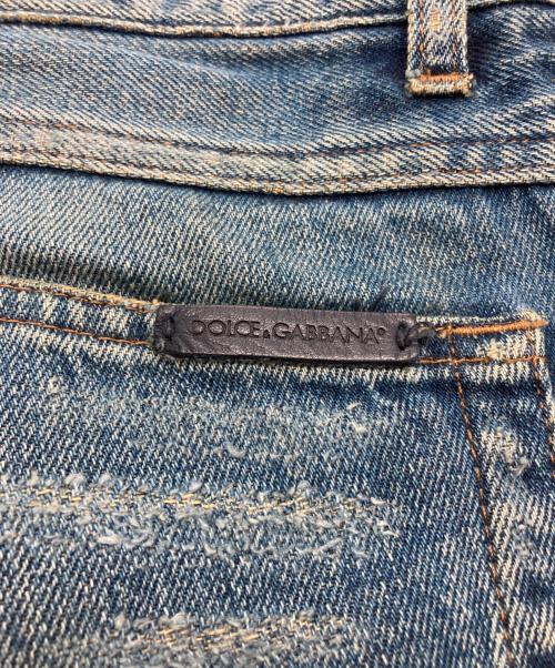 DOLCE & GABBANA（ドルチェ＆ガッバーナ）DOLCE & GABBANA (ドルチェ＆ガッバーナ) ダメージデザインデニムパンツ インディゴ サイズ:50の古着・服飾アイテム