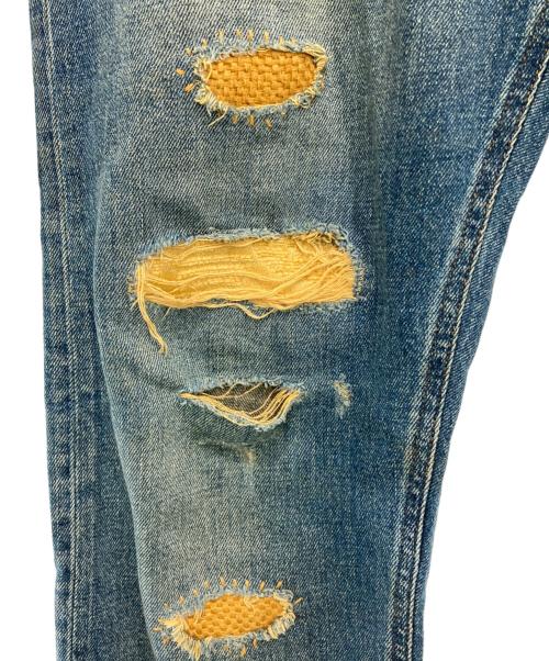 DOLCE & GABBANA（ドルチェ＆ガッバーナ）DOLCE & GABBANA (ドルチェ＆ガッバーナ) ダメージデザインデニムパンツ インディゴ サイズ:50の古着・服飾アイテム