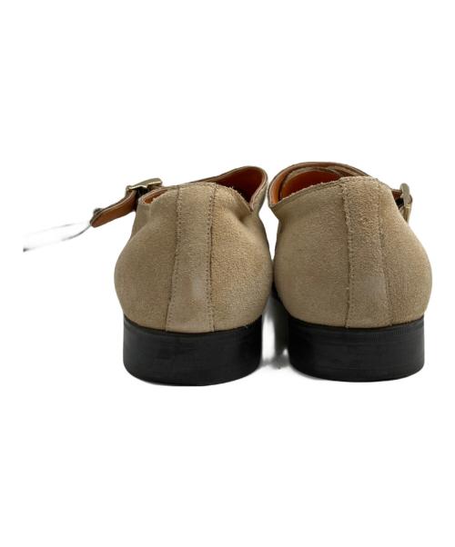 Santoni（サントーニ）Santoni (サントーニ) スウェードダブルモンクストラップシューズ ベージュ サイズ:7 1/2の古着・服飾アイテム