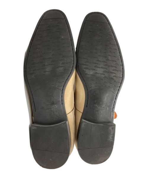 Santoni（サントーニ）Santoni (サントーニ) スウェードダブルモンクストラップシューズ ベージュ サイズ:7 1/2の古着・服飾アイテム
