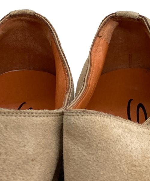 Santoni（サントーニ）Santoni (サントーニ) スウェードダブルモンクストラップシューズ ベージュ サイズ:7 1/2の古着・服飾アイテム