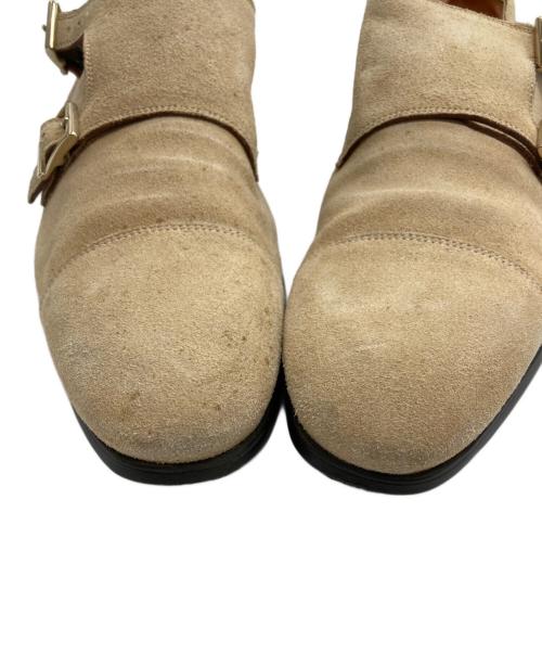 Santoni（サントーニ）Santoni (サントーニ) スウェードダブルモンクストラップシューズ ベージュ サイズ:7 1/2の古着・服飾アイテム