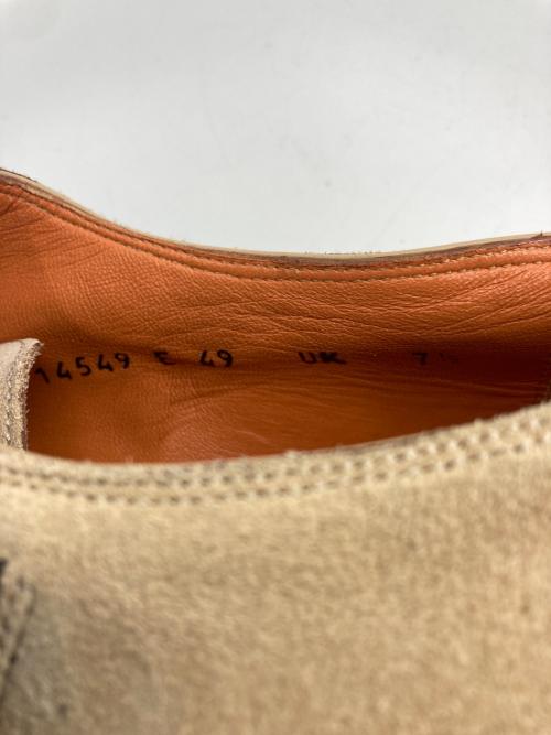 Santoni（サントーニ）Santoni (サントーニ) スウェードダブルモンクストラップシューズ ベージュ サイズ:7 1/2の古着・服飾アイテム