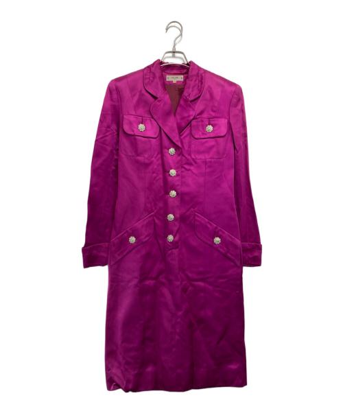 CELINE（セリーヌ）CELINE (セリーヌ) [OLD]シルクサテンワンピース ピンク サイズ:38の古着・服飾アイテム