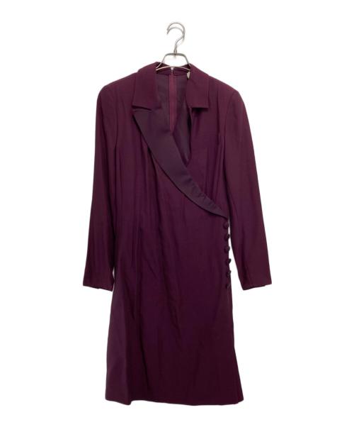 Christian Dior（クリスチャン ディオール）Christian Dior (クリスチャン ディオール) ［古着］長袖ワンピース ワインレッド サイズ:44の古着・服飾アイテム