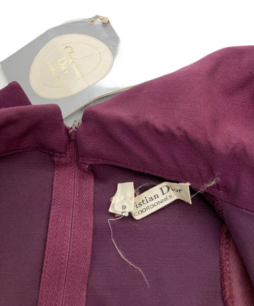 Christian Dior（クリスチャン ディオール）Christian Dior (クリスチャン ディオール) ［古着］長袖ワンピース ワインレッド サイズ:44の古着・服飾アイテム