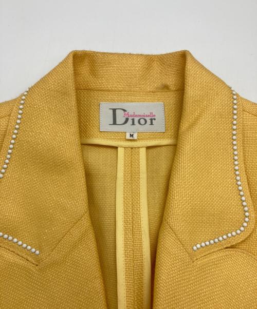 DIOR MADEMOISELLE（マドモアゼルディオール）DIOR MADEMOISELLE (マドモアゼルディオール) ［古着］テーラードジャケット イエロー サイズ:Mの古着・服飾アイテム