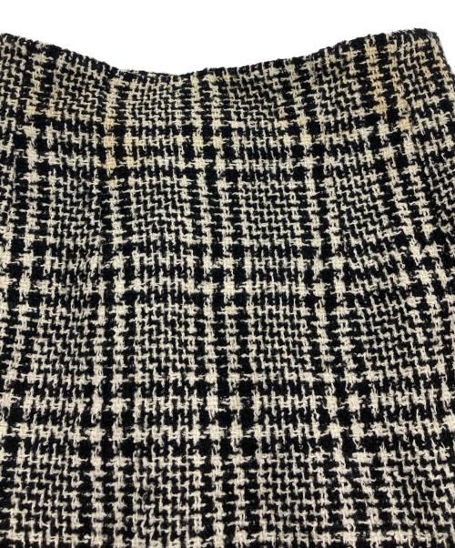 CELINE（セリーヌ）CELINE (セリーヌ) [OLD]ツイードスカート ホワイト×ブラック サイズ:38の古着・服飾アイテム