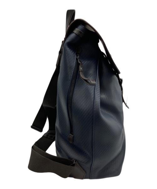 dunhill（ダンヒル）dunhill (ダンヒル) CHASSISリュックサック ネイビー×ブラウンの古着・服飾アイテム