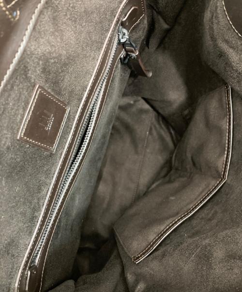 dunhill（ダンヒル）dunhill (ダンヒル) CHASSISリュックサック ネイビー×ブラウンの古着・服飾アイテム