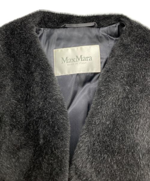 MaxMara（マックスマーラ）MaxMara (マックスマーラ) ラムウール混アルパカウールコート ブラック サイズ:165/88Aの古着・服飾アイテム