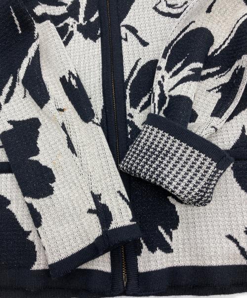 Christian Dior（クリスチャン ディオール）Christian Dior (クリスチャン ディオール) ［OLD］ジャガードジップカーディガン ホワイト サイズ:Mの古着・服飾アイテム