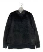 Y-3ワイスリー）の古着「U SQUARE VELVET SPACER CREW SWEATSHIRT」｜ブラック