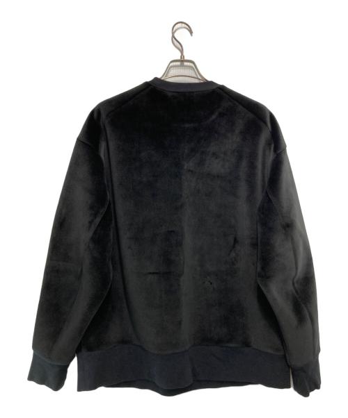 Y-3（ワイスリー）Y-3 (ワイスリー) U SQUARE VELVET SPACER CREW SWEATSHIRT ブラック サイズ:ｍの古着・服飾アイテム