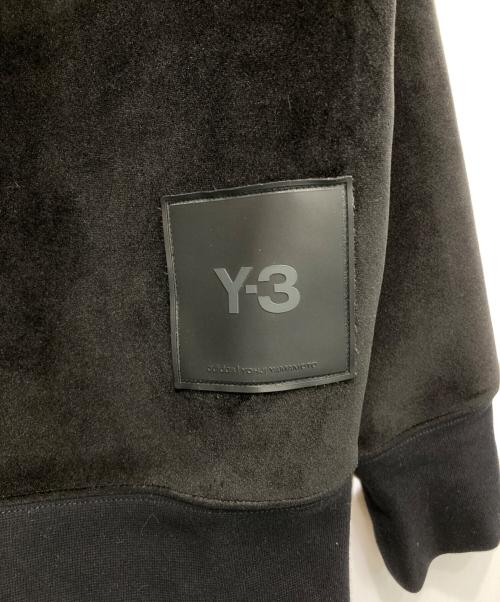 Y-3（ワイスリー）Y-3 (ワイスリー) U SQUARE VELVET SPACER CREW SWEATSHIRT ブラック サイズ:ｍの古着・服飾アイテム