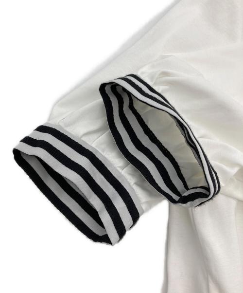 DANSKIN（ダンスキン）DANSKIN (ダンスキン) BORDERS at BALCONY TIERED TOP ホワイト サイズ:36-DAの古着・服飾アイテム