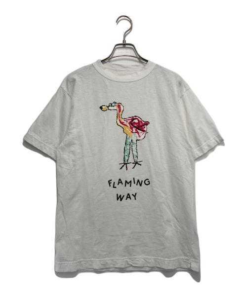 45R（フォーティファイブ・アール）45R (フォーティファイブ・アール) フラミングウェイ半袖Tシャツ ホワイト サイズ:★★の古着・服飾アイテム