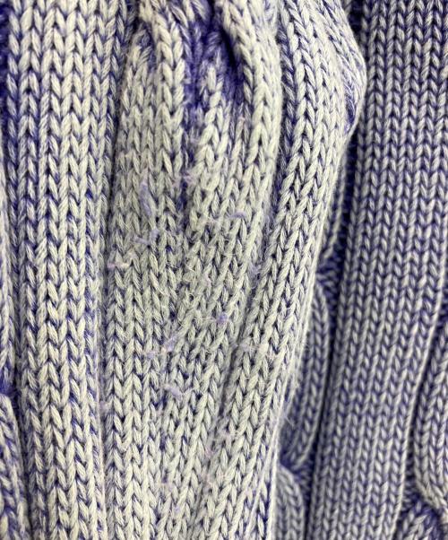 POLO RALPH LAUREN（ポロ・ラルフローレン）POLO RALPH LAUREN (ポロ・ラルフローレン) ウォッシュ加工ケーブルニット ブルー サイズ:M（165/92A）の古着・服飾アイテム