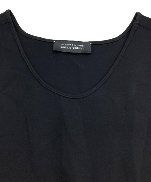 Roberto Musso（ロベルト ムッソ）Roberto Musso (ロベルト ムッソ) DES PRES (デ プレ) ヘムアシンメトリックノースリーブドレス ブラック サイズ:40の古着・服飾アイテム