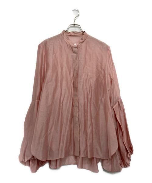 LE PHIL（ル フィル）LE PHIL (ル フィル) シアーローンボリュームスリーブブラウス ピンク サイズ:Fの古着・服飾アイテム