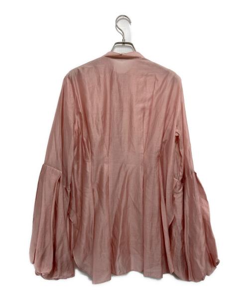 LE PHIL（ル フィル）LE PHIL (ル フィル) シアーローンボリュームスリーブブラウス ピンク サイズ:Fの古着・服飾アイテム