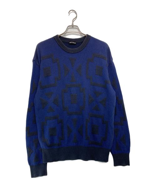 ISSEY MIYAKE（イッセイミヤケ）ISSEY MIYAKE (イッセイミヤケ) ［古着］90’s クルーネックニット ブルー サイズ:Mの古着・服飾アイテム