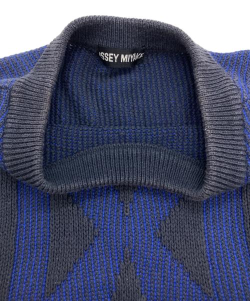 ISSEY MIYAKE（イッセイミヤケ）ISSEY MIYAKE (イッセイミヤケ) ［古着］90’s クルーネックニット ブルー サイズ:Mの古着・服飾アイテム