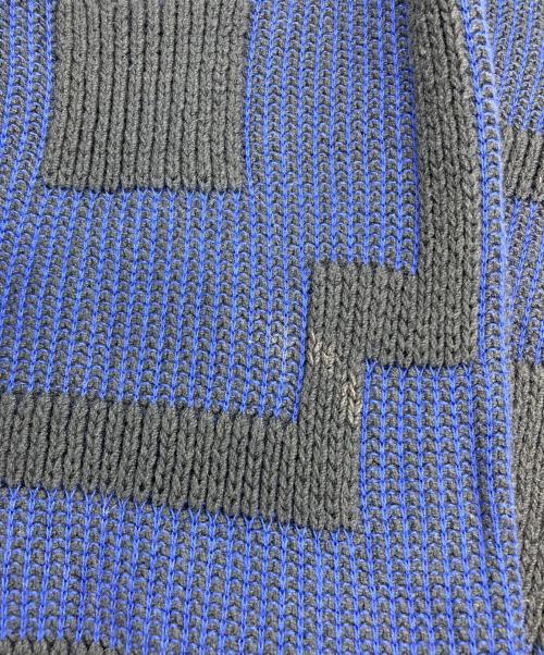 ISSEY MIYAKE（イッセイミヤケ）ISSEY MIYAKE (イッセイミヤケ) ［古着］90’s クルーネックニット ブルー サイズ:Mの古着・服飾アイテム