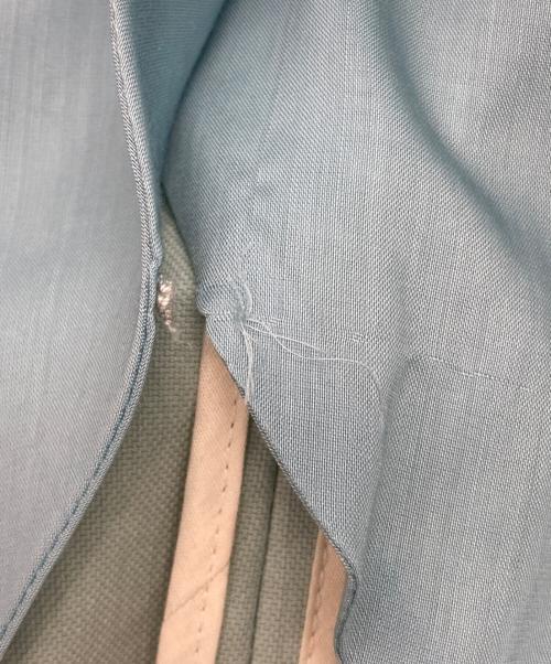 INSCRIRE（アンスクリア）INSCRIRE (アンスクリア) ベルテッドコート スカイブルー サイズ:36の古着・服飾アイテム