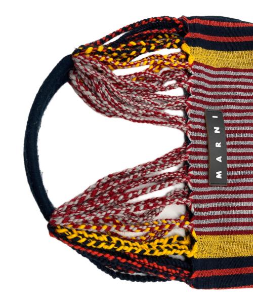 MARNI（マルニ）MARNI (マルニ) MARKET HAMMOCK BAG/ストライプトートバッグ マルチカラーの古着・服飾アイテム