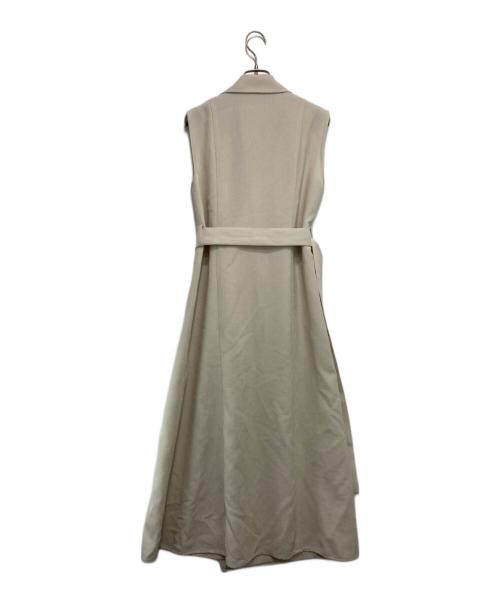 FRAY ID（フレイ アイディー）FRAY ID (フレイ アイディー) アシメラペルテーラードワンピース ベージュの古着・服飾アイテム