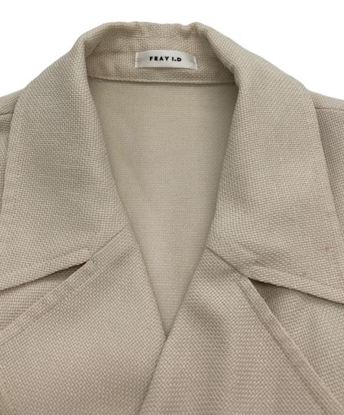 FRAY ID（フレイ アイディー）FRAY ID (フレイ アイディー) アシメラペルテーラードワンピース ベージュの古着・服飾アイテム