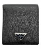 PRADAプラダ）の古着「コインパース付きレザーウォレット」｜ブラック