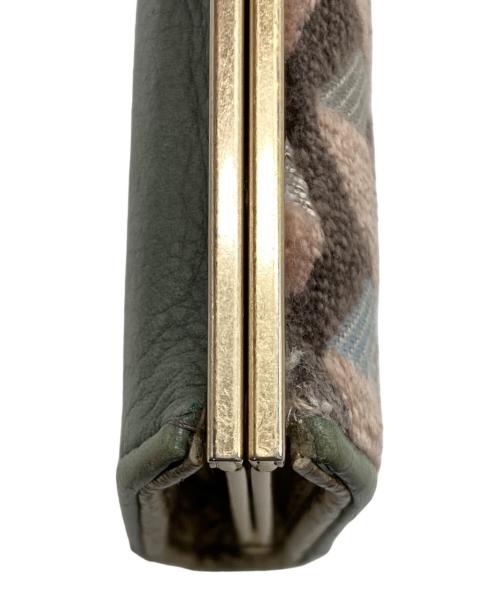 SAKURAYAMA（サクラヤマ）SAKURAYAMA (サクラヤマ) りすとどんぐりの長財布 グリーン×ピンクの古着・服飾アイテム