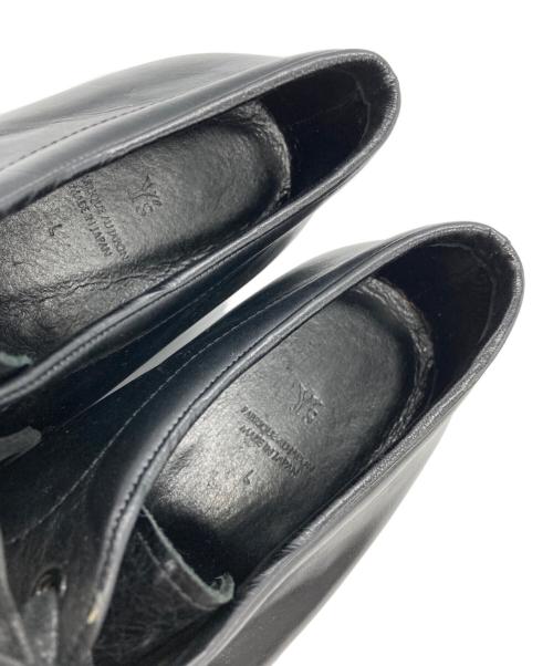 Y's（ワイズ）Y's (ワイズ) 編み込みレザーシューズ ブラック サイズ:Lの古着・服飾アイテム