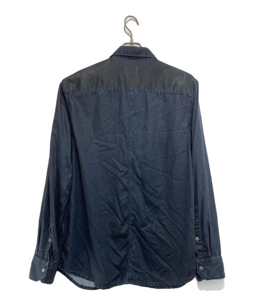 DIESEL（ディーゼル）DIESEL (ディーゼル) D-MILLY-SP1 スナップポケットシャツ ネイビー サイズ:M（180/96A）の古着・服飾アイテム
