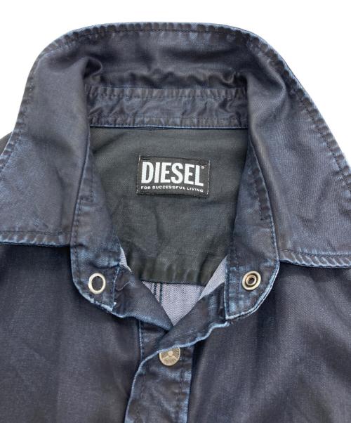 DIESEL（ディーゼル）DIESEL (ディーゼル) D-MILLY-SP1 スナップポケットシャツ ネイビー サイズ:M（180/96A）の古着・服飾アイテム