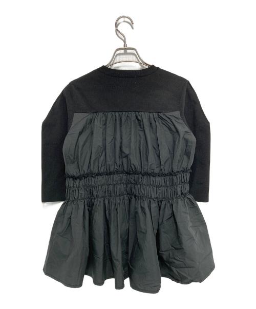 Adam et Rope（アダム エ ロペ）Adam et Rope (アダム エ ロペ) ウール天竺ロングスリーブニット・セーター(薄手) ブラック サイズ:freeの古着・服飾アイテム