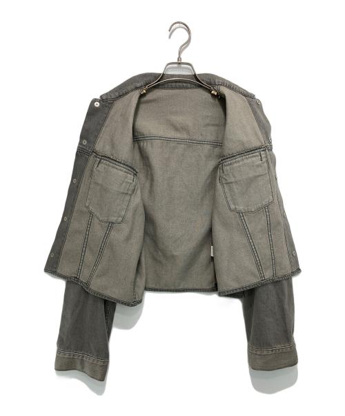 BEAUTY&YOUTH（ビューティーアンドユース）BEAUTY&YOUTH (ビューティーアンドユース) デニム クロップド シャツ グレー サイズ:無しの古着・服飾アイテム