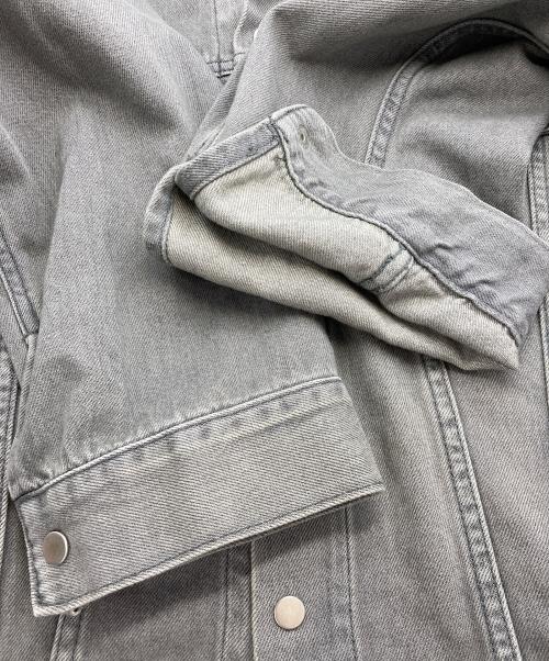 BEAUTY&YOUTH（ビューティーアンドユース）BEAUTY&YOUTH (ビューティーアンドユース) デニム クロップド シャツ グレー サイズ:無しの古着・服飾アイテム