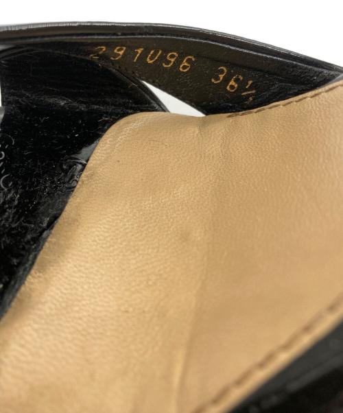 GUCCI（グッチ）GUCCI (グッチ) GG柄 ウェッジソールサンダル ブラック サイズ:36 1/2の古着・服飾アイテム