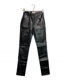 CELINE（セリーヌ）の古着「コーティングデニムパンツ」｜ブラック