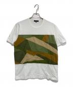 COMME des GARCONS HOMMEコムデギャルソン オム）の古着「パッチワークTシャツ」｜ホワイト