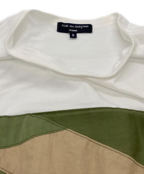 COMME des GARCONS HOMME（コムデギャルソン オム）COMME des GARCONS HOMME (コムデギャルソン オム) パッチワークTシャツ ホワイト サイズ:Sの古着・服飾アイテム