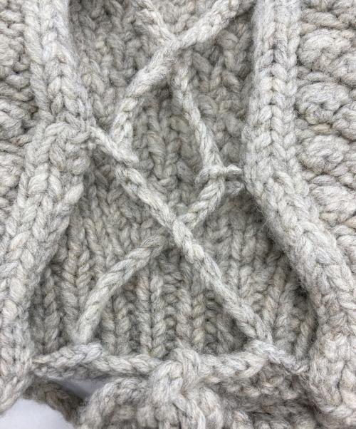 ERiKOKATORi（エリコカトリ）ERiKOKATORi (エリコカトリ) レースアップ ニット ベージュ サイズ:Fの古着・服飾アイテム